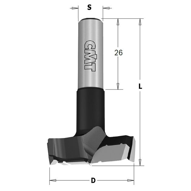 Сверло левое чашечное Xtreme 20x70 мм, хвостовик 10 мм CMT, фото  | SNABZHENIE.com.ua