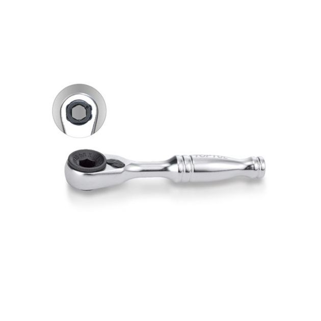 Трещотка-битодержатель 1/4" мини 60 зубцов, TOPTUL (CHDV0801), фото  | SNABZHENIE.com.ua