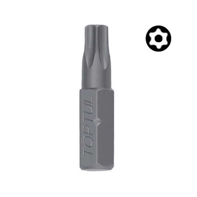 Насадка TORX T25 1/4" 25 мм с отверстием TOPTUL (FSGA0825), фото  | SNABZHENIE.com.ua