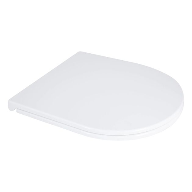 Qtap Сиденье для унитаза напольного (Dove) 425×363×30 мм, White, с микролифтом Slim Duroplast, Quick Release QT06228380BW3, фото  | SNABZHENIE.com.ua