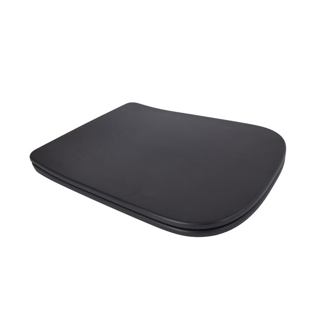 Qtap Сиденье для унитаза (Tern New) 435x344x50 мм, Matt Black, с микролифтом, Slim Duroplast, Quick Release QT99SC5503MB, фото  | SNABZHENIE.com.ua