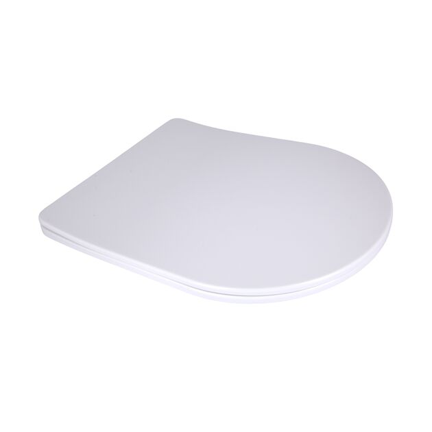 Qtap Сиденье для унитаза напольного (Vlasta) 560×363×30 мм, White, с микролифтом, Slim Duroplast, Quick Release QT28228300W3, фото  | SNABZHENIE.com.ua