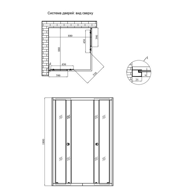 Душевая кабина Agua Elposo - Q.S.D.90x90 см (без поддона), фото  | SNABZHENIE.com.ua
