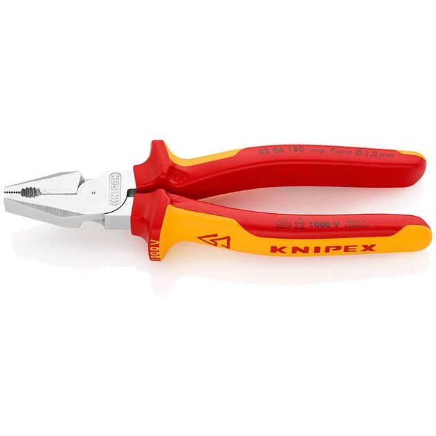 Плоскогубці комбіновані особливої міцності KNIPEX 02 06 180 SB, фото  | SNABZHENIE.com.ua