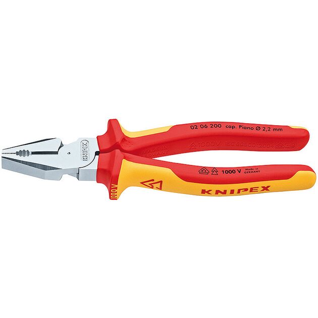Плоскогубці комбіновані особливої міцності KNIPEX 02 06 200 SB, фото  | SNABZHENIE.com.ua