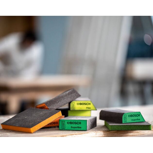 Губки шліфувальні Bosch Professional EXPERT S470 Combi 69х97х26мм M F SF 3шт, фото , зображення 4 | SNABZHENIE.com.ua