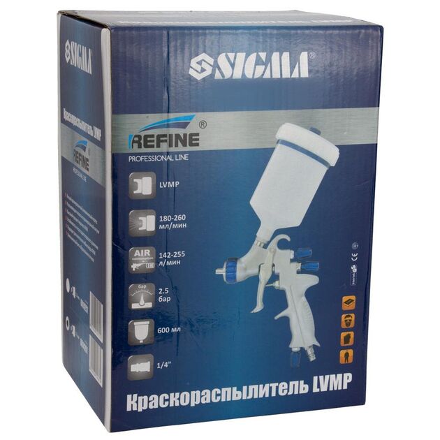 Краскораспылитель LVMP Ø1.7мм 142-255л/мин 2.5бар в/б 600мл (пласт) REFINE (6814261), фото , изображение 8 | SNABZHENIE.com.ua Краскораспылитель LVMP Ø1.7мм 142-255л/мин 2.5бар в/б 600мл (пласт) REFINE (6814261), фото , изображение 8 | SNABZHENIE.com.ua