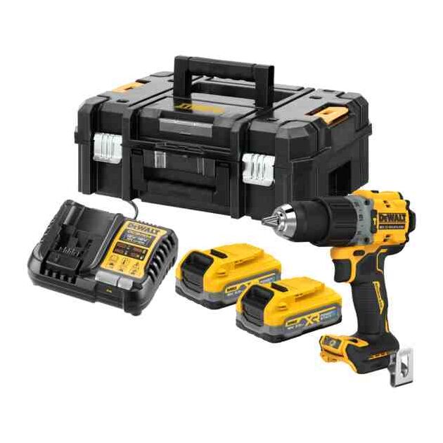 Дрель-шуруповёрт аккумуляторная бесщёточная ударная DeWALT DCD805S2T, фото  | SNABZHENIE.com.ua