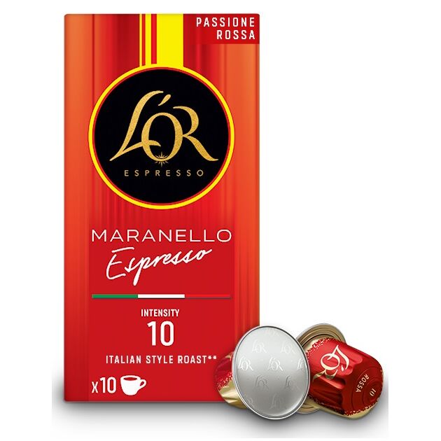 Кава L`OR капсули  Passione Rossa Maranello Espresso, 100% арабіка, 10шт, Nespresso, фото  | SNABZHENIE.com.ua