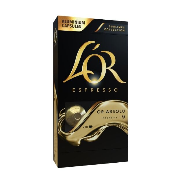 Кава L`OR капсули  Espresso Or Absolu, 100% арабіка, 10шт, Nespresso, фото , изображение 3 | SNABZHENIE.com.ua Кава L`OR капсули  Espresso Or Absolu, 100% арабіка, 10шт, Nespresso, фото , изображение 3 | SNABZHENIE.com.ua