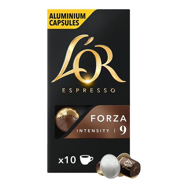 Кава L`OR капсули  Espresso Forza, 100% арабіка, 10шт, Nespresso, фото , изображение 3 | SNABZHENIE.com.ua Кава L`OR капсули  Espresso Forza, 100% арабіка, 10шт, Nespresso, фото , изображение 3 | SNABZHENIE.com.ua