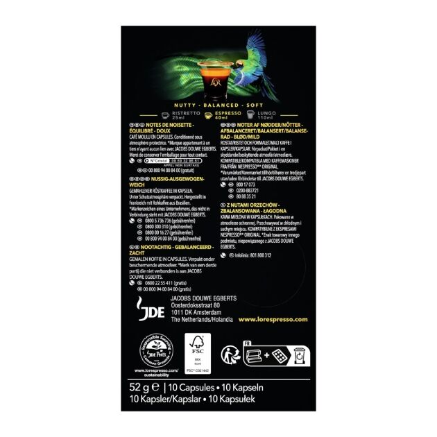 Кава L`OR капсули  Espresso Brazil Origins Collection, 100% арабіка, 10шт, Nespresso, фото , изображение 4 | SNABZHENIE.com.ua Кава L`OR капсули  Espresso Brazil Origins Collection, 100% арабіка, 10шт, Nespresso, фото , изображение 4 | SNABZHENIE.com.ua