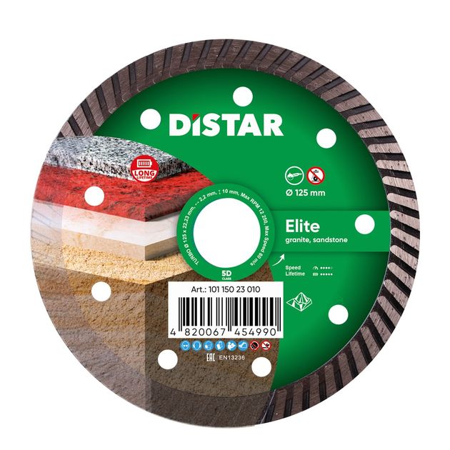 Круг алмазний відрізний DISTAR Turbo Elite 125 x 2,2 x 9 x 22,23 (10115023010), фото  | SNABZHENIE.com.ua