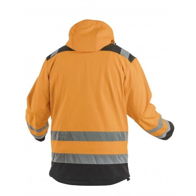 HOEGERT Куртка сигнальная Softshell ARGEN с капюшоном, оранжевая, фото , зображення 2 | SNABZHENIE.com.ua