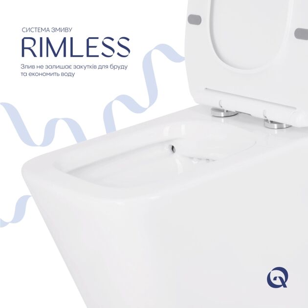 Унитаз-компакт Qtap Crow Eco безободковый с сиденьем Soft-close QTCRO27W48750, фото , зображення 6 | SNABZHENIE.com.ua Унитаз-компакт Qtap Crow Eco безободковый с сиденьем Soft-close QTCRO27W48750, фото , зображення 6 | SNABZHENIE.com.ua
