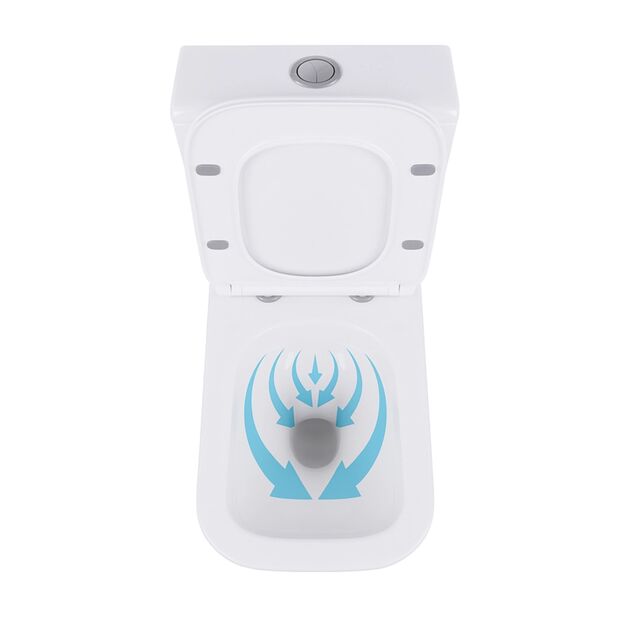 Унитаз-компакт Qtap Crow Eco безободковый с сиденьем Soft-close QTCRO27W48750, фото , зображення 7 | SNABZHENIE.com.ua Унитаз-компакт Qtap Crow Eco безободковый с сиденьем Soft-close QTCRO27W48750, фото , зображення 7 | SNABZHENIE.com.ua