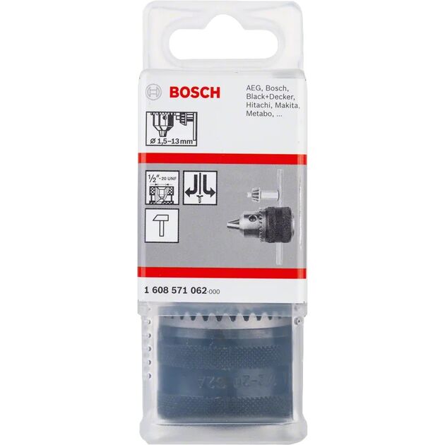 Патрон зубчастий Bosch Professional R/L 13мм 1/2", фото , зображення 3 | SNABZHENIE.com.ua Патрон зубчастий Bosch Professional R/L 13мм 1/2", фото , зображення 3 | SNABZHENIE.com.ua
