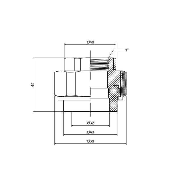 Сгон "Американка" PPR Thermo Alliance 32х1" ВР, фото , зображення 2 | SNABZHENIE.com.ua Сгон "Американка" PPR Thermo Alliance 32х1" ВР, фото , зображення 2 | SNABZHENIE.com.ua