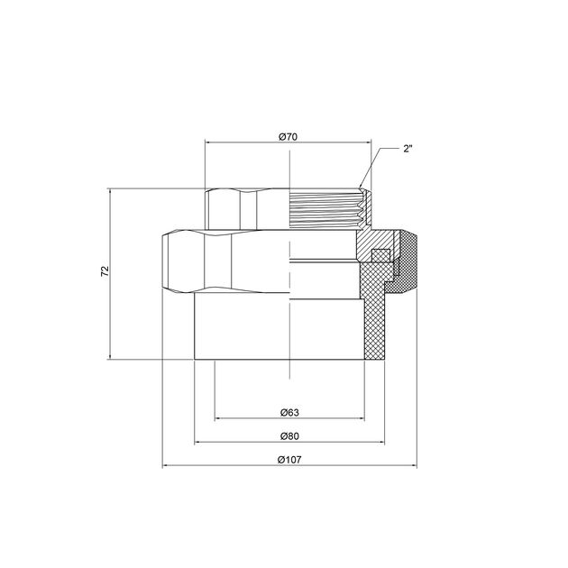 Сгон "Американка" PPR Thermo Alliance 63х2" ВР, фото , зображення 2 | SNABZHENIE.com.ua Сгон "Американка" PPR Thermo Alliance 63х2" ВР, фото , зображення 2 | SNABZHENIE.com.ua