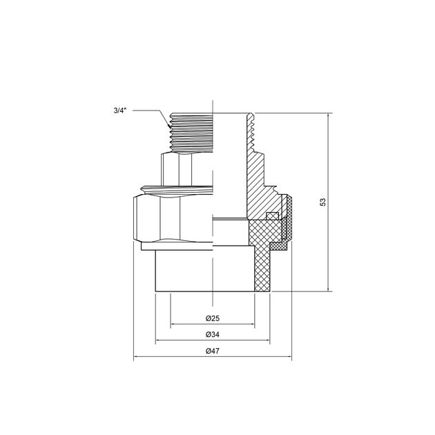 Сгон "Американка" PPR Thermo Alliance 25х3/4" НР, фото , изображение 2 | SNABZHENIE.com.ua Сгон "Американка" PPR Thermo Alliance 25х3/4" НР, фото , изображение 2 | SNABZHENIE.com.ua