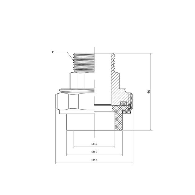 Сгон "Американка" PPR Thermo Alliance 32х1" НР, фото , зображення 2 | SNABZHENIE.com.ua Сгон "Американка" PPR Thermo Alliance 32х1" НР, фото , зображення 2 | SNABZHENIE.com.ua
