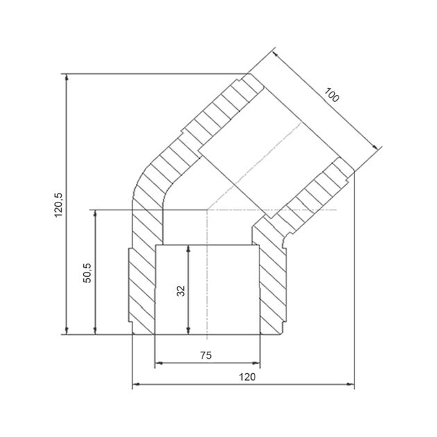 Уголок PPR Blue Ocean 75, 45°, фото , изображение 2 | SNABZHENIE.com.ua Уголок PPR Blue Ocean 75, 45°, фото , изображение 2 | SNABZHENIE.com.ua