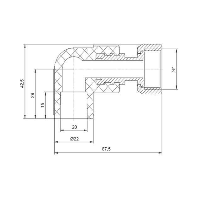 Уголок PPR Blue Ocean с накидной гайкой 20х1/2", 90° ВР, фото , зображення 2 | SNABZHENIE.com.ua Уголок PPR Blue Ocean с накидной гайкой 20х1/2", 90° ВР, фото , зображення 2 | SNABZHENIE.com.ua