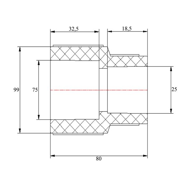 Муфта PPR Blue Ocean 75х25 редукционная, фото , изображение 2 | SNABZHENIE.com.ua Муфта PPR Blue Ocean 75х25 редукционная, фото , изображение 2 | SNABZHENIE.com.ua