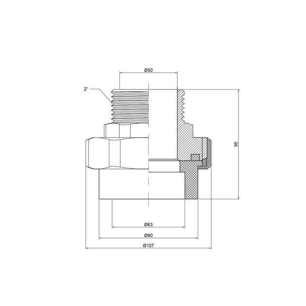 Сгон "Американка" PPR Thermo Alliance 63х2" НР, фото , изображение 2 | SNABZHENIE.com.ua Сгон "Американка" PPR Thermo Alliance 63х2" НР, фото , изображение 2 | SNABZHENIE.com.ua