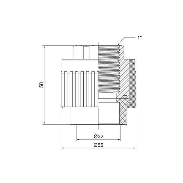 Муфта PPR Thermo Alliance 32х1" ВР, фото , зображення 2 | SNABZHENIE.com.ua Муфта PPR Thermo Alliance 32х1" ВР, фото , зображення 2 | SNABZHENIE.com.ua