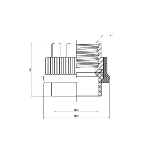 Муфта PPR Thermo Alliance 63х2" ВР, фото , зображення 2 | SNABZHENIE.com.ua Муфта PPR Thermo Alliance 63х2" ВР, фото , зображення 2 | SNABZHENIE.com.ua