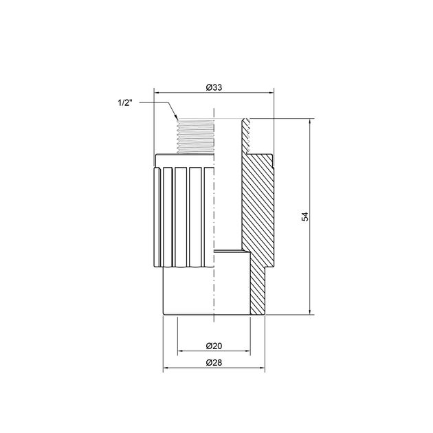 Муфта PPR Thermo Alliance 20х1/2" НР, фото , зображення 2 | SNABZHENIE.com.ua Муфта PPR Thermo Alliance 20х1/2" НР, фото , зображення 2 | SNABZHENIE.com.ua
