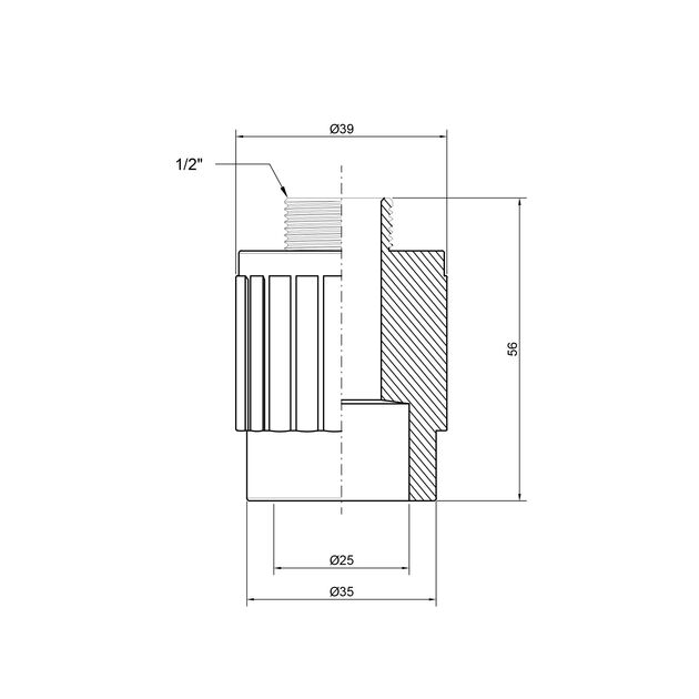 Муфта PPR Thermo Alliance 25х1/2" НР, фото , изображение 2 | SNABZHENIE.com.ua Муфта PPR Thermo Alliance 25х1/2" НР, фото , изображение 2 | SNABZHENIE.com.ua