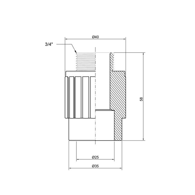 Муфта PPR Thermo Alliance 25х3/4" НР, фото , зображення 2 | SNABZHENIE.com.ua Муфта PPR Thermo Alliance 25х3/4" НР, фото , зображення 2 | SNABZHENIE.com.ua