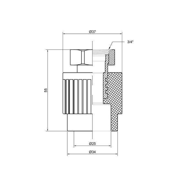 Муфта PPR Thermo Alliance с накидной гайкой 25х3/4", фото , зображення 2 | SNABZHENIE.com.ua Муфта PPR Thermo Alliance с накидной гайкой 25х3/4", фото , зображення 2 | SNABZHENIE.com.ua