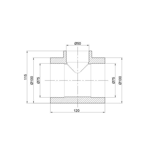 Тройник PPR Thermo Alliance 75х50х75, фото , зображення 2 | SNABZHENIE.com.ua Тройник PPR Thermo Alliance 75х50х75, фото , зображення 2 | SNABZHENIE.com.ua