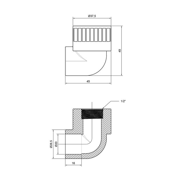 Уголок PPR Thermo Alliance 20х1/2" ВР, фото , зображення 2 | SNABZHENIE.com.ua Уголок PPR Thermo Alliance 20х1/2" ВР, фото , зображення 2 | SNABZHENIE.com.ua