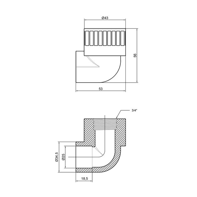 Уголок PPR Thermo Alliance 25х3/4" ВР, фото , изображение 2 | SNABZHENIE.com.ua Уголок PPR Thermo Alliance 25х3/4" ВР, фото , изображение 2 | SNABZHENIE.com.ua