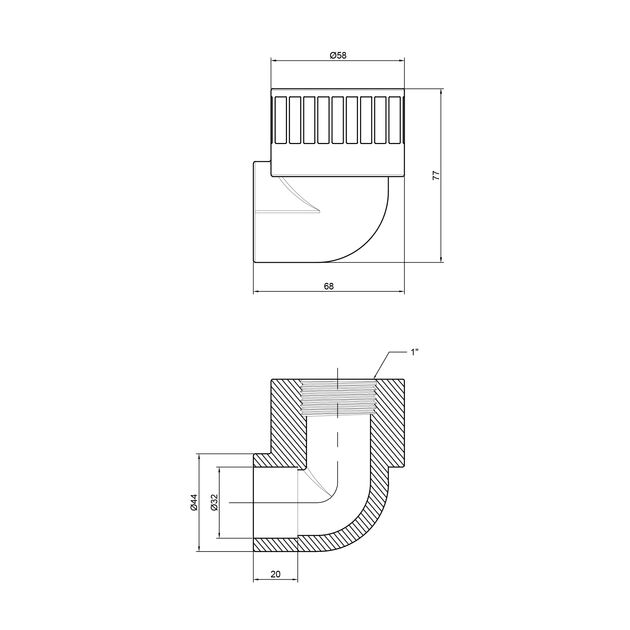 Уголок PPR Thermo Alliance 32х1" ВР, фото , изображение 2 | SNABZHENIE.com.ua Уголок PPR Thermo Alliance 32х1" ВР, фото , изображение 2 | SNABZHENIE.com.ua