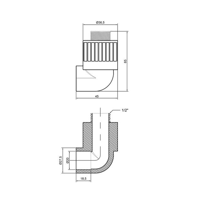 Уголок PPR Thermo Alliance 20х1/2" НР, фото , изображение 2 | SNABZHENIE.com.ua Уголок PPR Thermo Alliance 20х1/2" НР, фото , изображение 2 | SNABZHENIE.com.ua