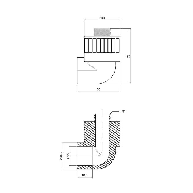 Уголок PPR Thermo Alliance 25х1/2" НР, фото , зображення 2 | SNABZHENIE.com.ua Уголок PPR Thermo Alliance 25х1/2" НР, фото , зображення 2 | SNABZHENIE.com.ua