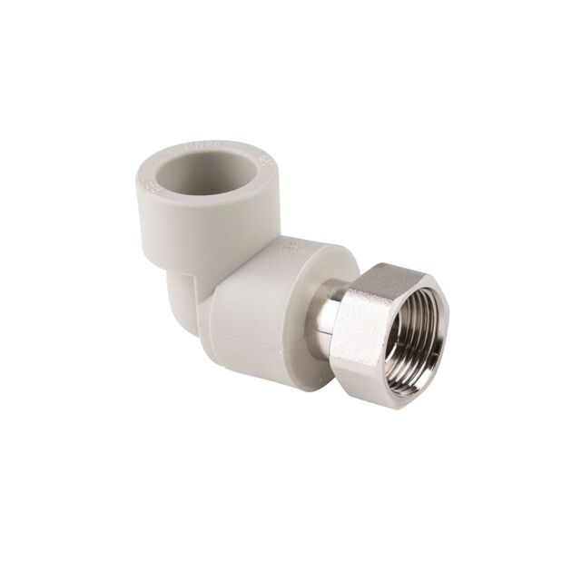 Уголок PPR Thermo Alliance с накидной гайкой 20х1/2" ВР, фото  | SNABZHENIE.com.ua