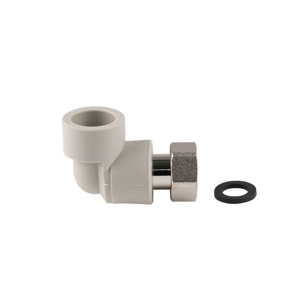 Уголок PPR Thermo Alliance с накидной гайкой 20х1/2" ВР, фото , изображение 3 | SNABZHENIE.com.ua Уголок PPR Thermo Alliance с накидной гайкой 20х1/2" ВР, фото , изображение 3 | SNABZHENIE.com.ua