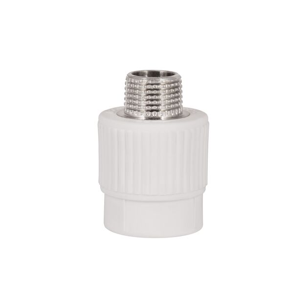 Муфта PPR Blue Ocean "Белый" 25х1/2" НР, фото , зображення 3 | SNABZHENIE.com.ua Муфта PPR Blue Ocean "Белый" 25х1/2" НР, фото , зображення 3 | SNABZHENIE.com.ua
