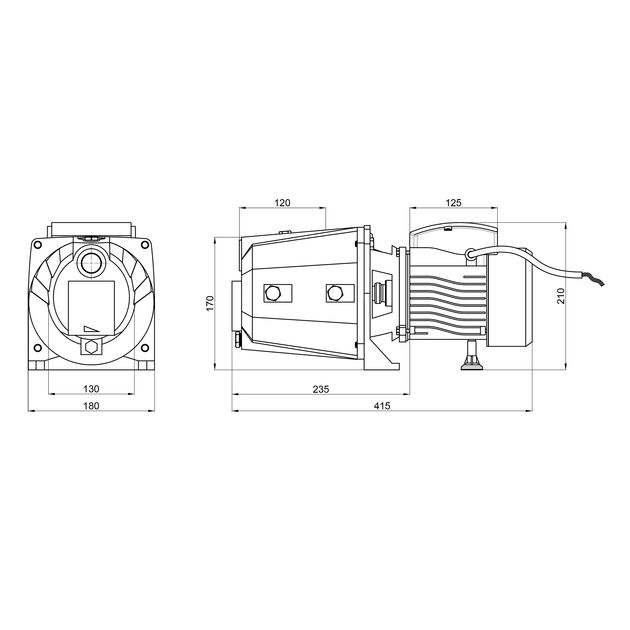 Насос самовсасывающий центробежный Thermo Alliance D-JETm-125M 0,92 кВт, фото , зображення 2 | SNABZHENIE.com.ua Насос самовсасывающий центробежный Thermo Alliance D-JETm-125M 0,92 кВт, фото , зображення 2 | SNABZHENIE.com.ua