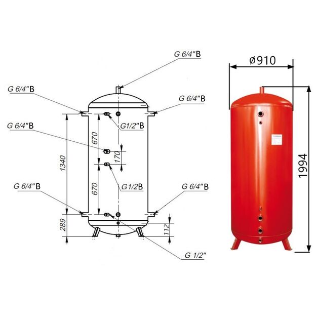 Теплоаккумулятор Thermo Alliance TA-ТАМ-00 1000 без изоляции, фото , зображення 2 | SNABZHENIE.com.ua Теплоаккумулятор Thermo Alliance TA-ТАМ-00 1000 без изоляции, фото , зображення 2 | SNABZHENIE.com.ua