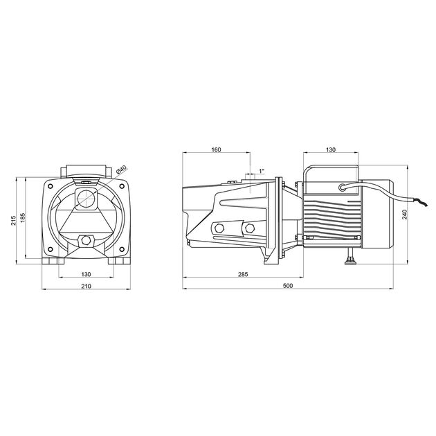 Насос самовсасывающий центробежный Thermo Alliance D-JSWm-15M 1,1 кВт, фото , изображение 2 | SNABZHENIE.com.ua Насос самовсасывающий центробежный Thermo Alliance D-JSWm-15M 1,1 кВт, фото , изображение 2 | SNABZHENIE.com.ua