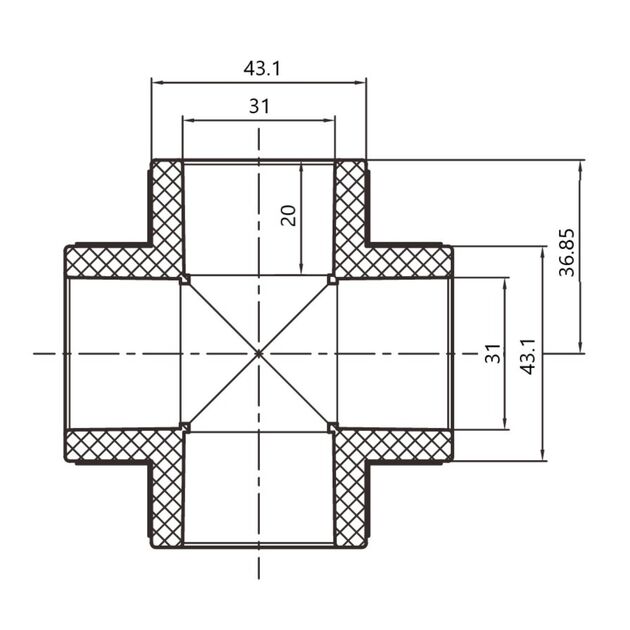 Крестовина PPR Thermo Alliance 32, фото , изображение 2 | SNABZHENIE.com.ua Крестовина PPR Thermo Alliance 32, фото , изображение 2 | SNABZHENIE.com.ua