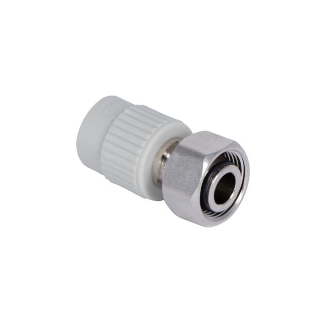 Муфта под Евроконус PPR с накидной гайкой Thermo Alliance 20х3/4" ВР с латунным штоком, фото  | SNABZHENIE.com.ua