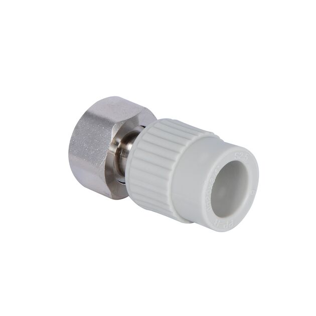 Муфта под Евроконус PPR с накидной гайкой Thermo Alliance 20х3/4" ВР с латунным штоком, фото , зображення 2 | SNABZHENIE.com.ua Муфта под Евроконус PPR с накидной гайкой Thermo Alliance 20х3/4" ВР с латунным штоком, фото , зображення 2 | SNABZHENIE.com.ua